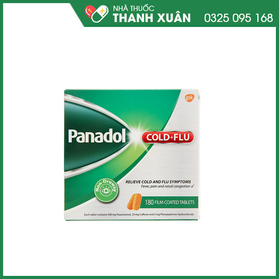Panadol cảm cúm giảm các triệu chứng sốt, đau và sung huyết mũi